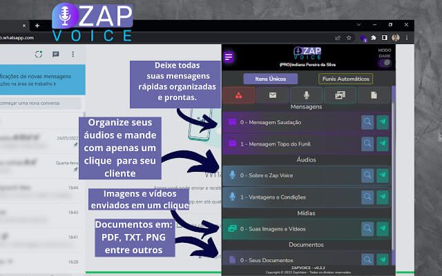 A Ferramenta Poderosa para Otimizar seu Atendimento no WhatsApp Web 3 - ferramenta dos top afiliados - Vale a Pena? Dashboard Zap Voice com todas as funcionalidades