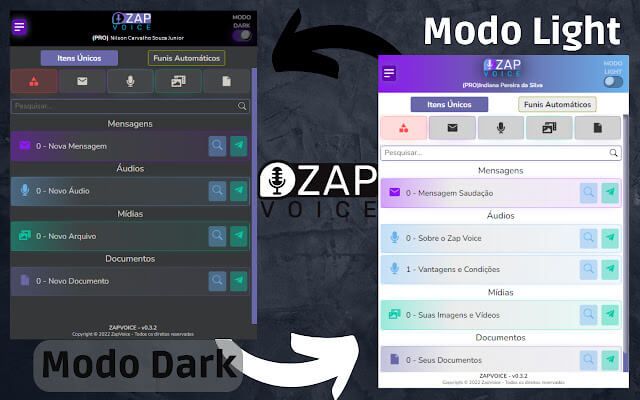 A Ferramenta Poderosa para Otimizar seu Atendimento no WhatsApp Web 4 - ferramenta dos top afiliados - Vale a Pena? Zap Voice para descktop e mobile darkmode e Modo Ligth